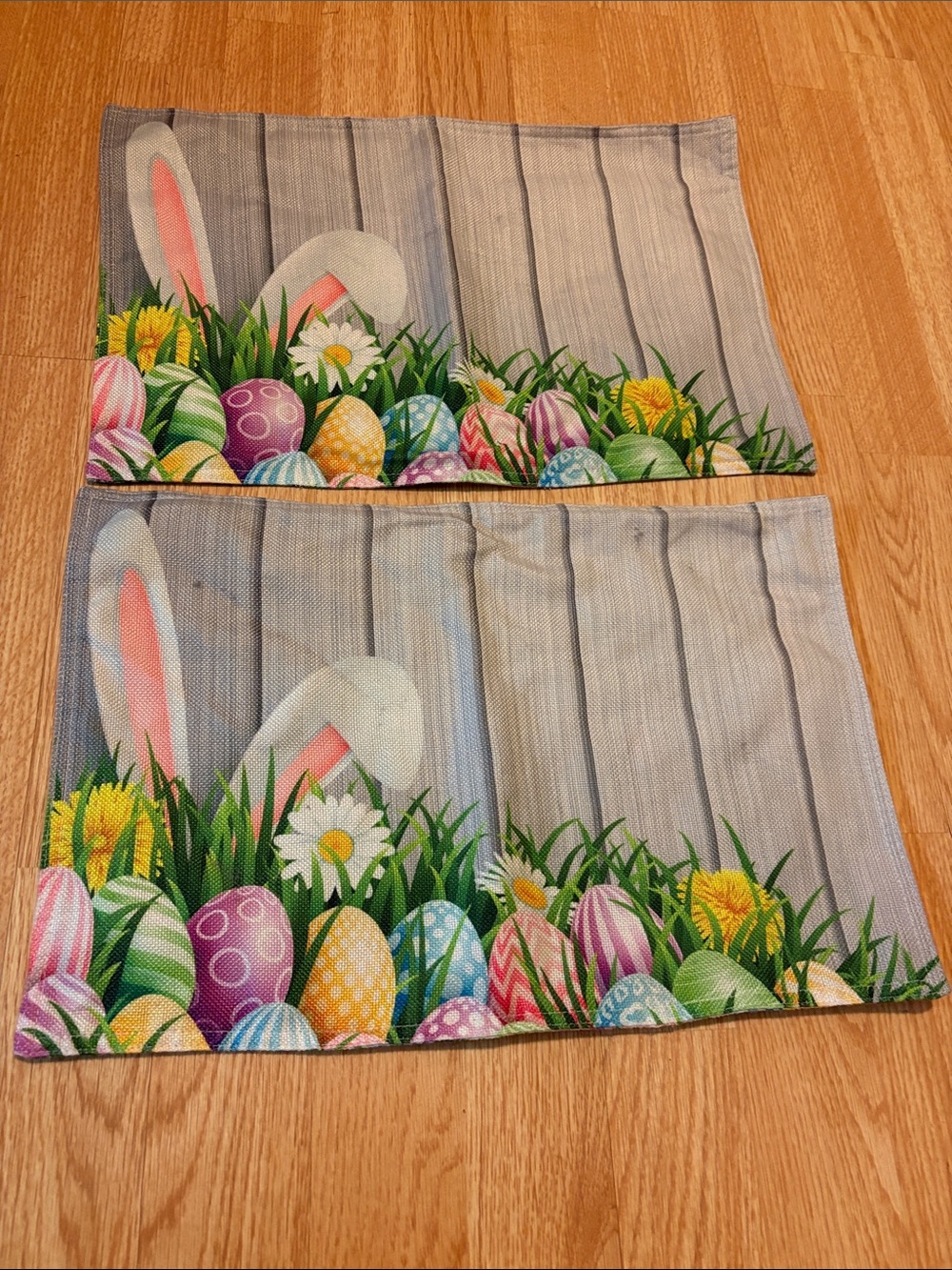 Placemats Easter Bunny Egg Print Multicolor set of 2